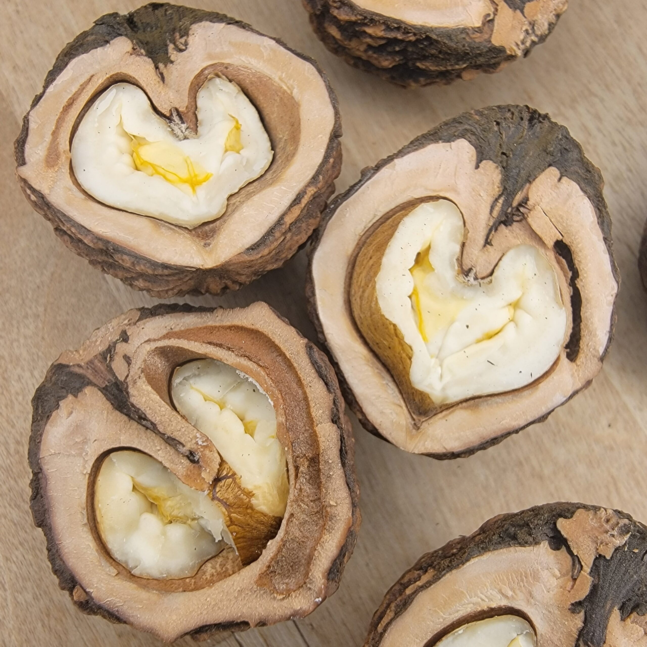 Halved Black Walnuts In Shell